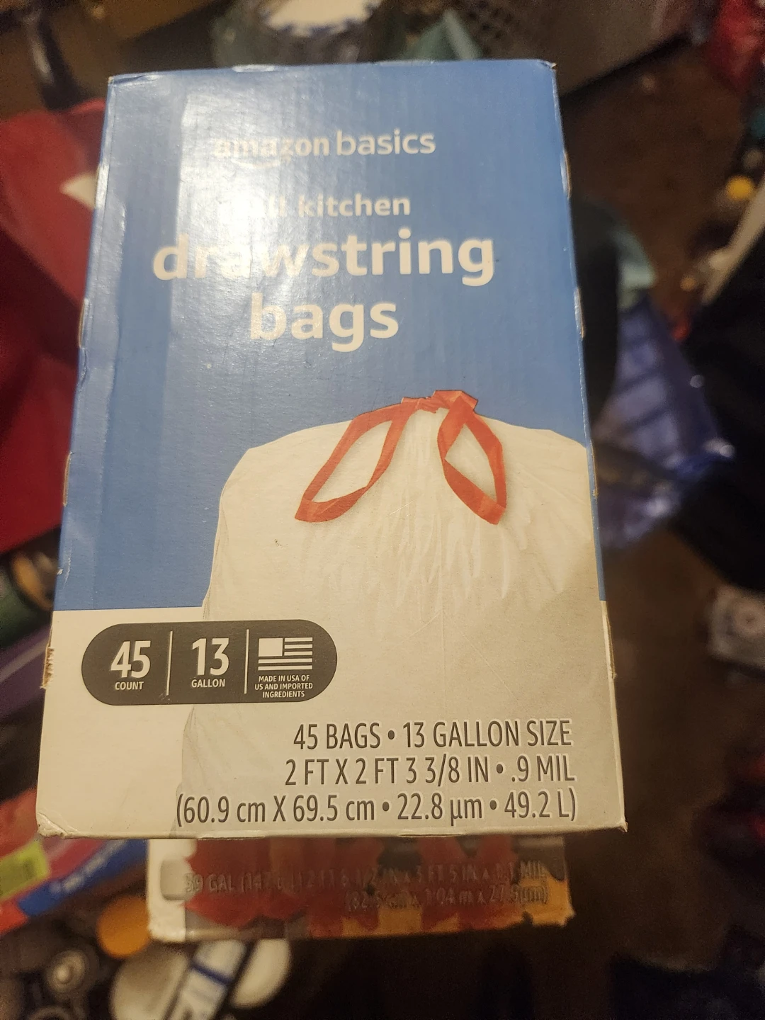 Amazon Basics Kitchen Drawstring Trash Bags - 13 Gallon