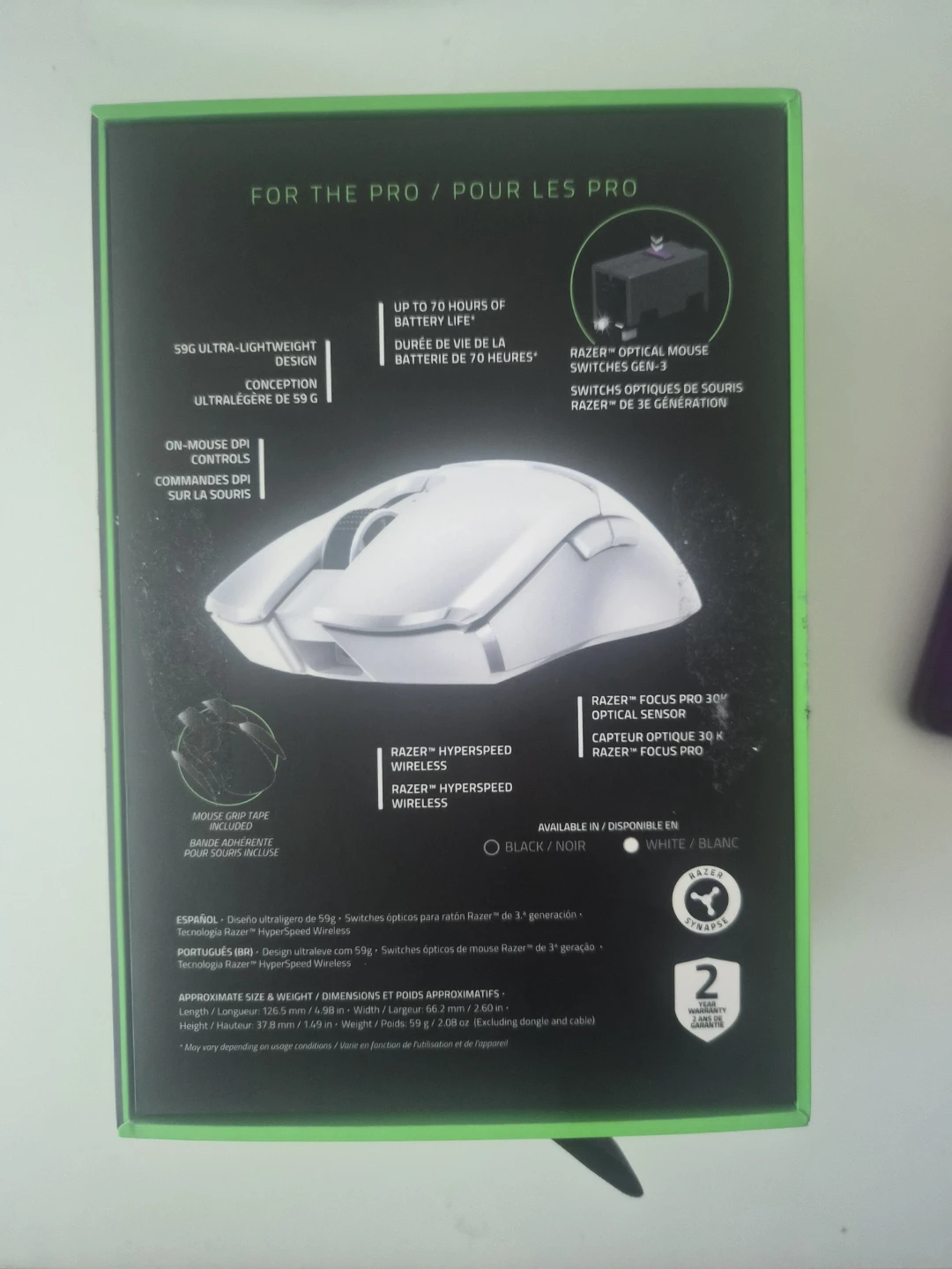 Razer Viper pro v2 wireless  Gaming Mouse - White - photo 5