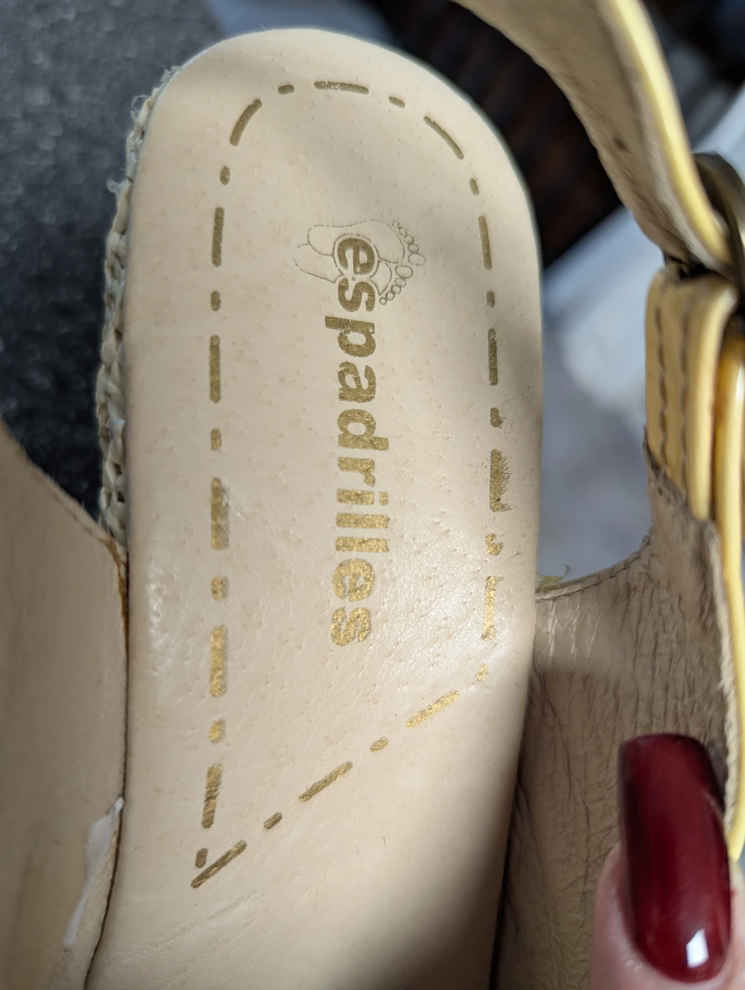 Espadrilles Yellow Wedge Sandals Size 7 - photo 5