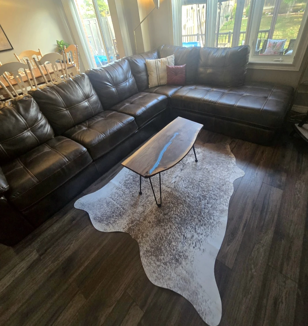 Espresso brown, faux leather Sectional Sofa - photo 3