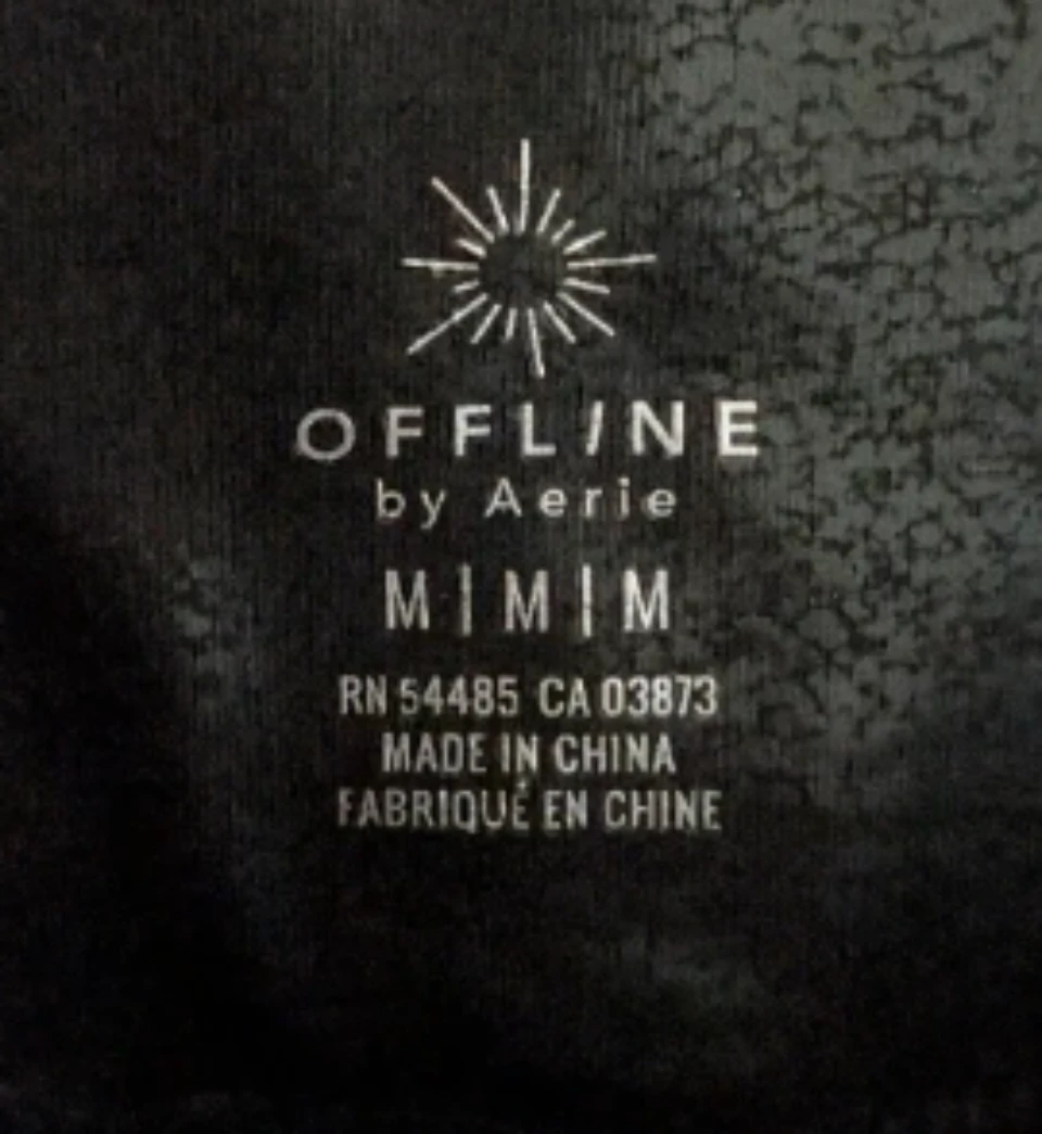 ⚽ OFFLINE by Aerie Black with silver shimmer Leggings Size M - photo 5