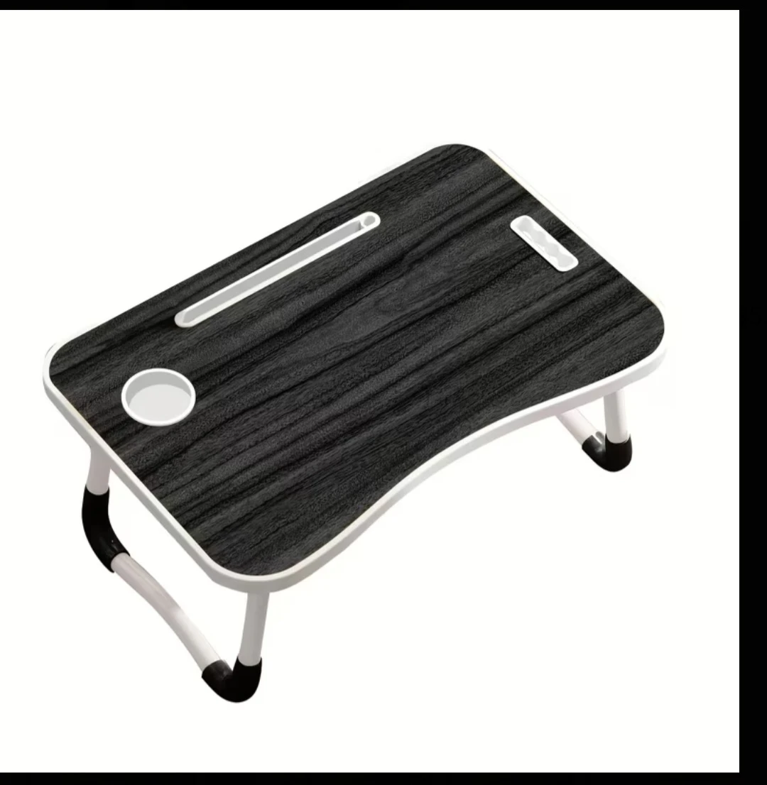Portable Laptop Bed Tray Table with Cup Holder and Tablet Stand - photo 3