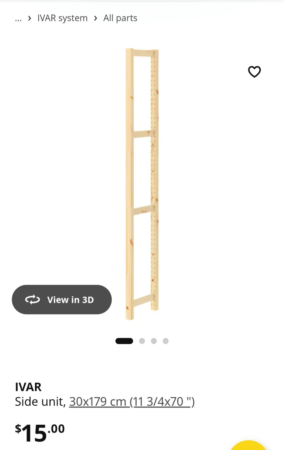 IKEA IVAR Pine Wood Shelving Unit - photo 3