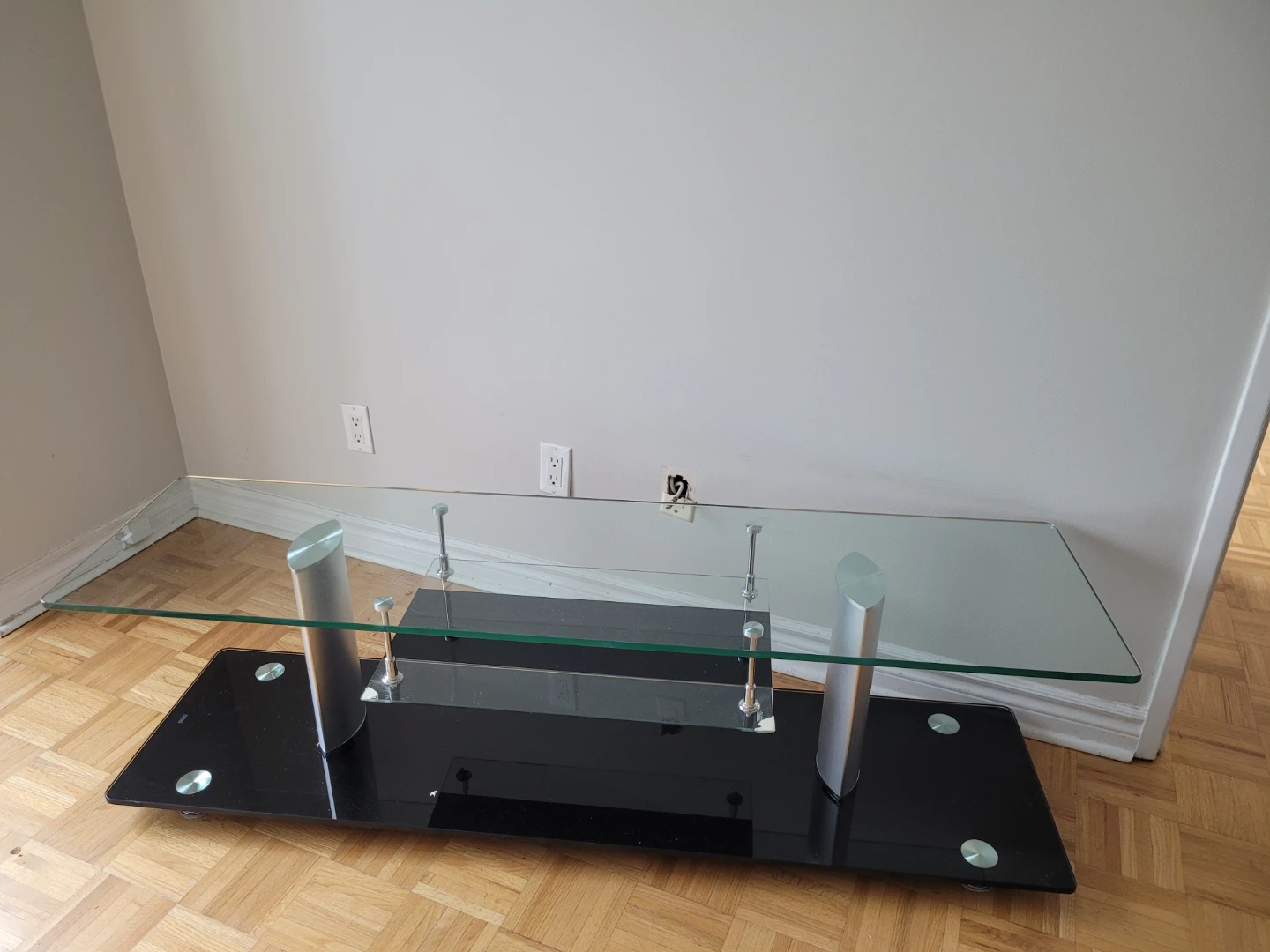 Glass top media console