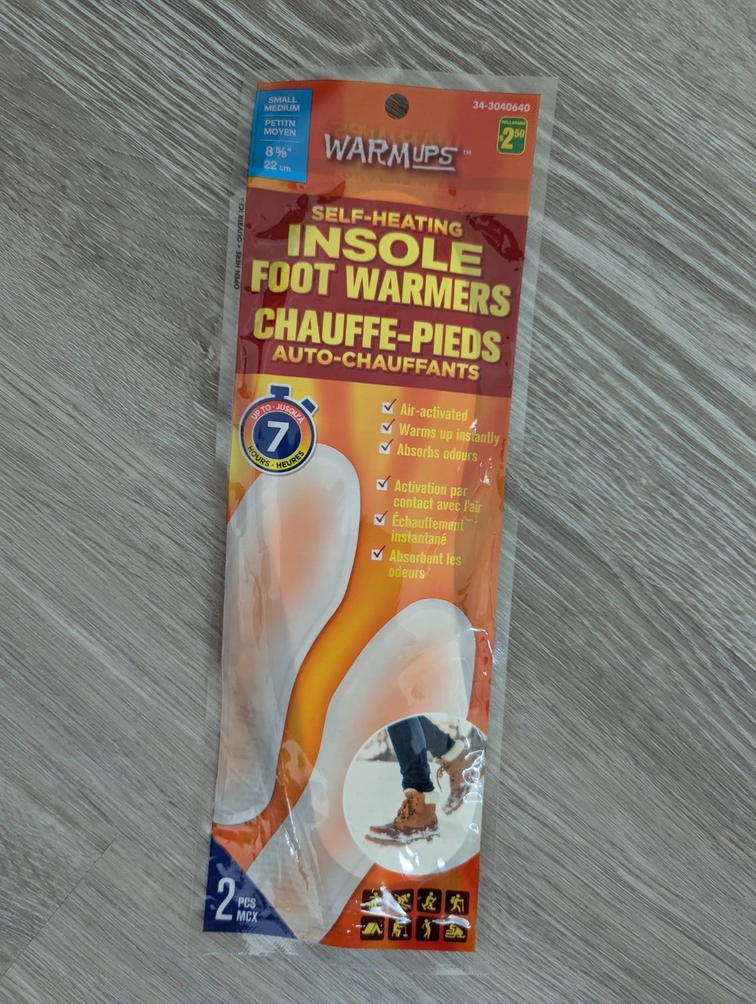WarmUps Self-Heating Insole Foot Warmers ⚽
