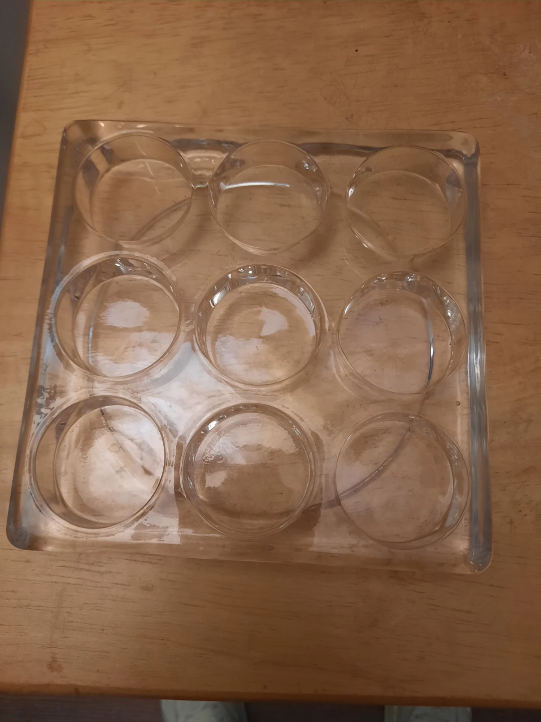 Clear Glass 9-Cavity Tea Light Tray - photo 2