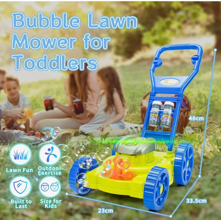 Bubble Lawn Mower Toy for Toddlers