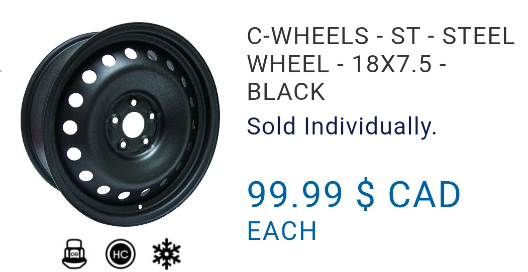 C-Wheel Steel wheel 18*7.5