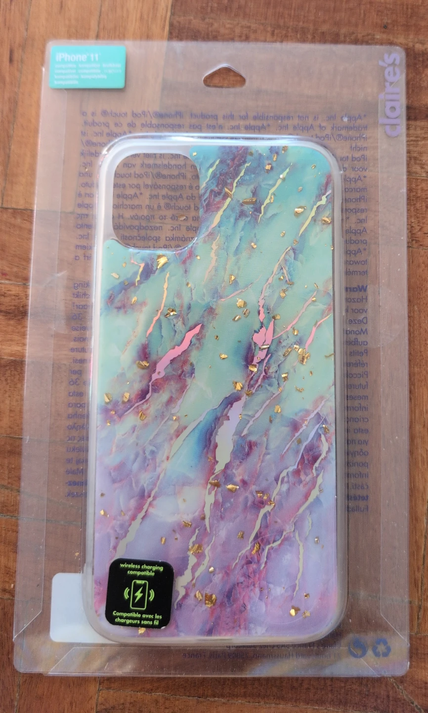 Brand New Claire's iPhone 11 Case - Elegant Teal & Purple