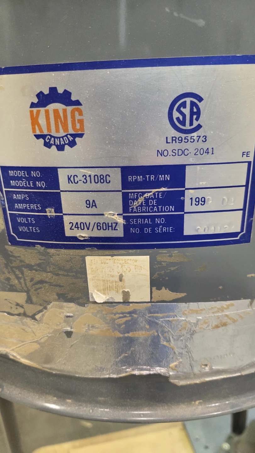 King Canada KC-3108C Dust Collector - photo 2