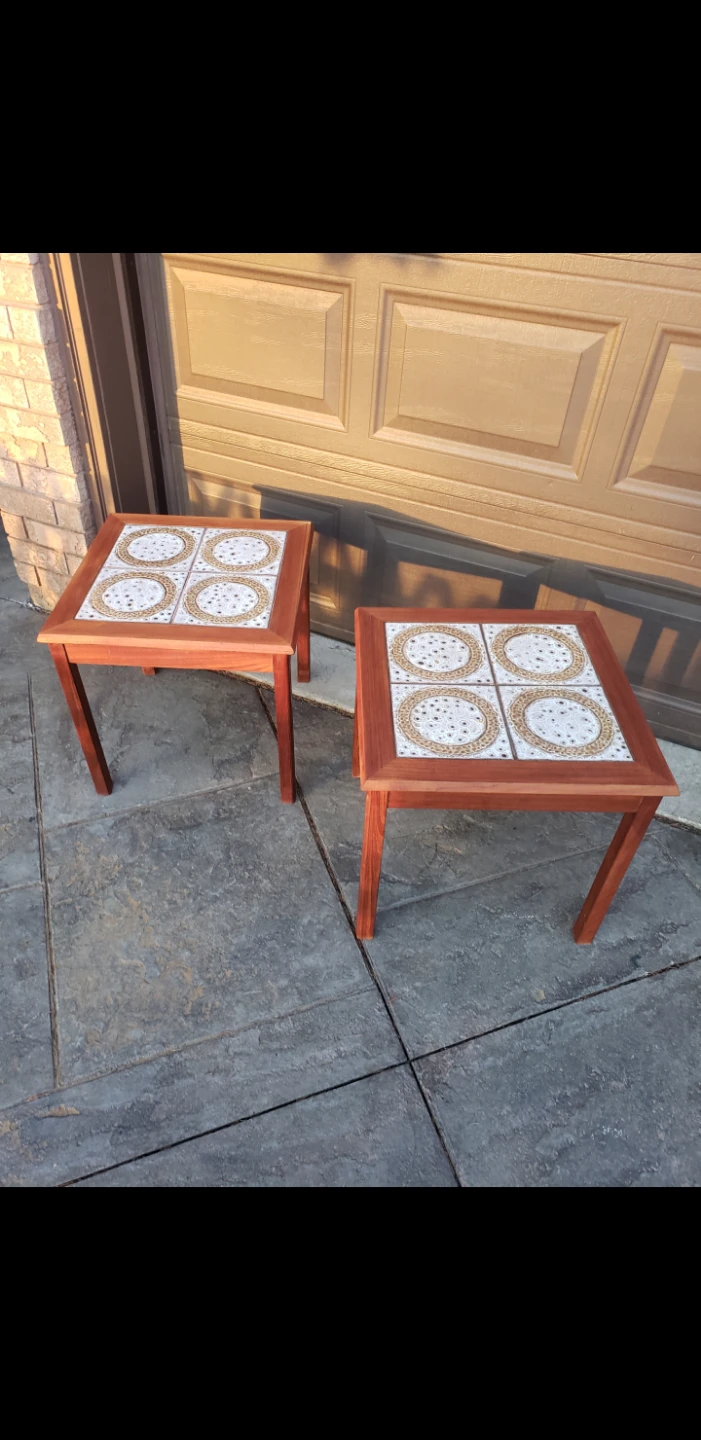 Teak Tile Danish Side Tables MCM