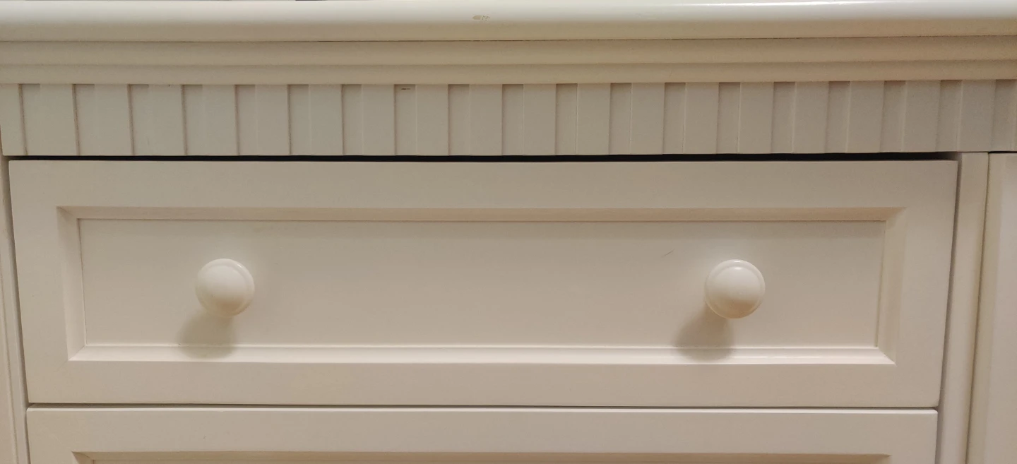 White Changing Table Dresser + free Ikea Changing Pad - photo 3
