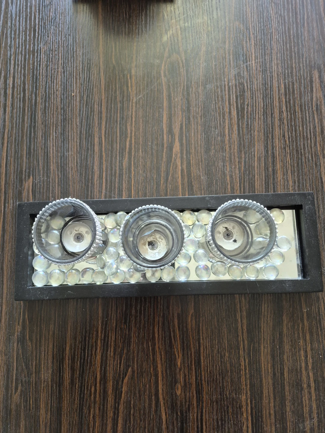 Decorative 3-Tealight Candle Holder with Gems - photo 2