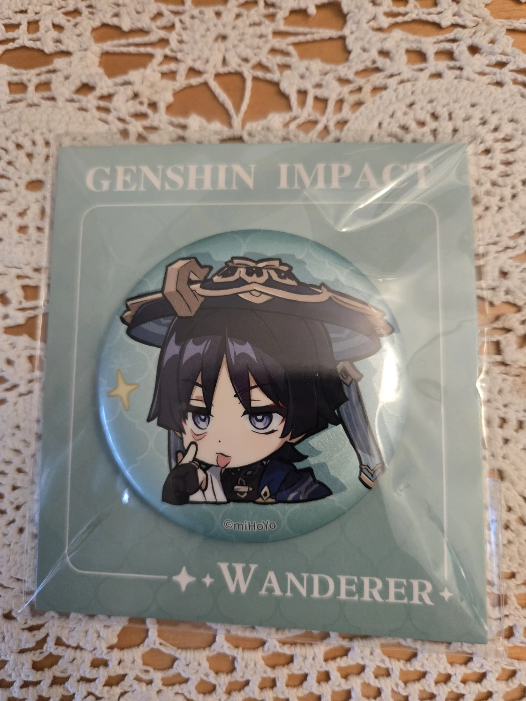 Genshin Impact Wanderer Chibi Button