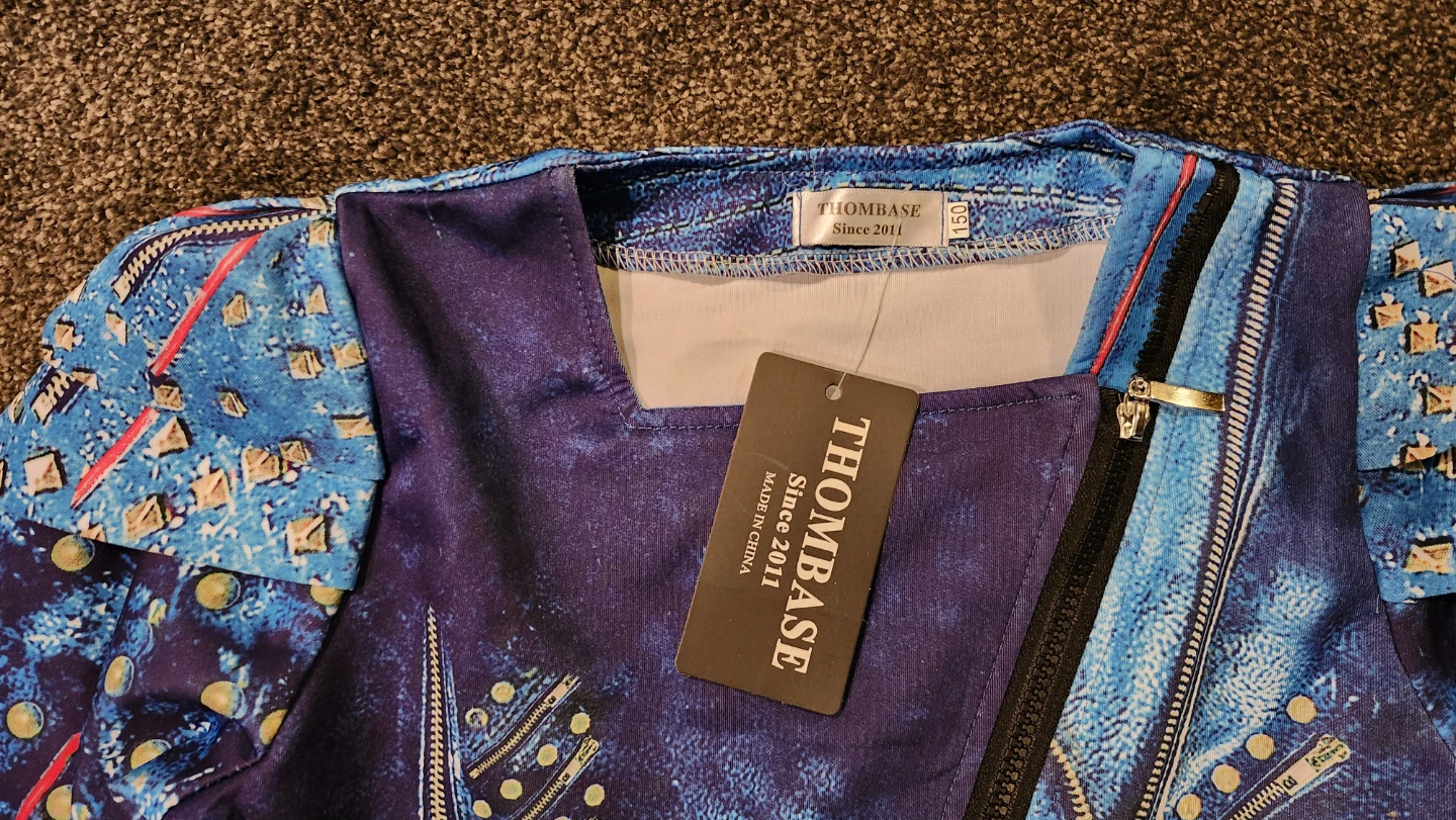 THOMBASE Blue Zipper Costume Dress - photo 2