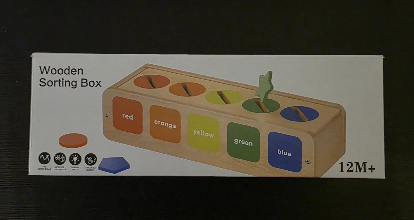 Wooden Sorting Box with Logic Cards