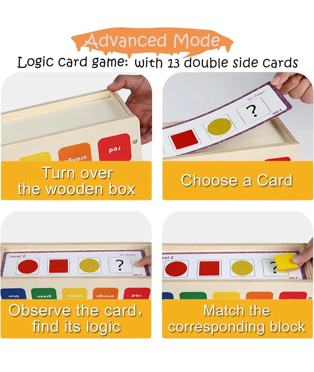 Wooden Sorting Box with Logic Cards - photo 4