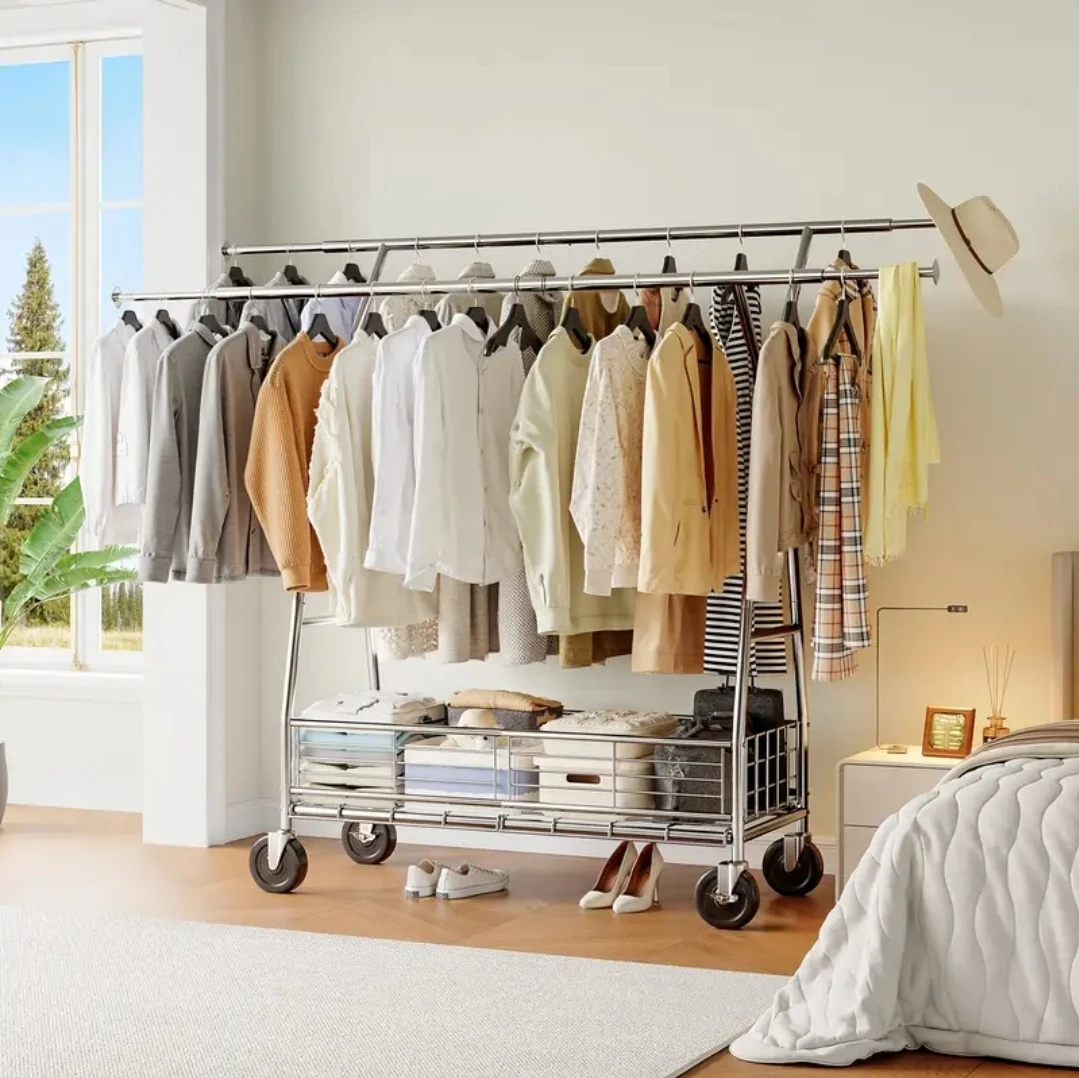 Brand new in box - Adjustable Double Rod Clothes Rack