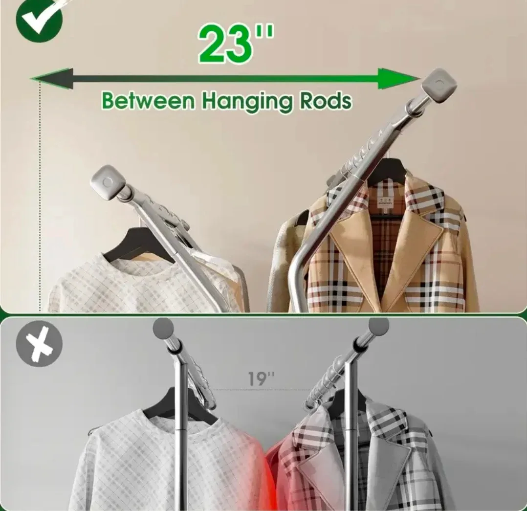 Brand new in box - Adjustable Double Rod Clothes Rack - photo 3