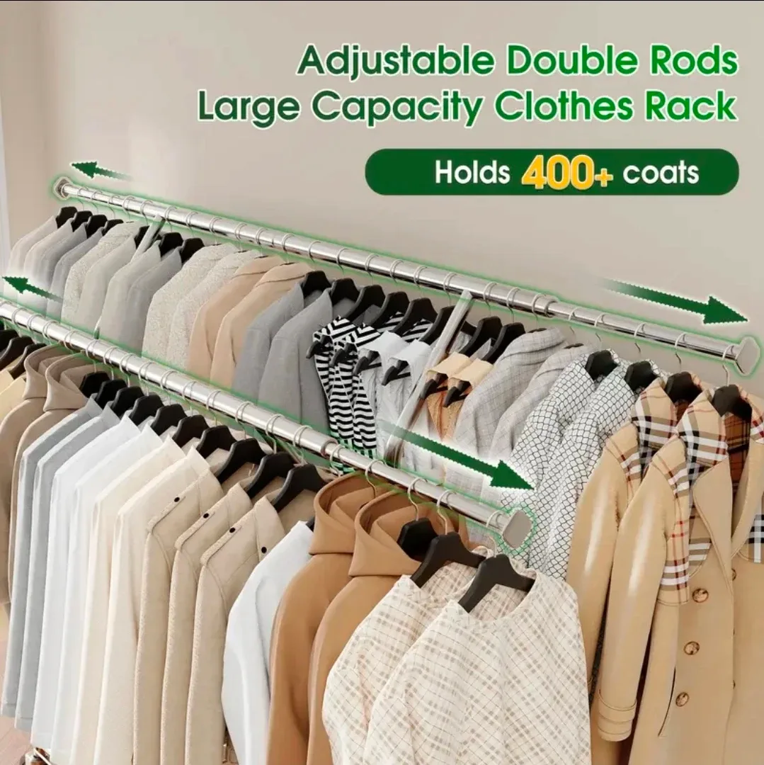 Brand new in box - Adjustable Double Rod Clothes Rack - photo 5