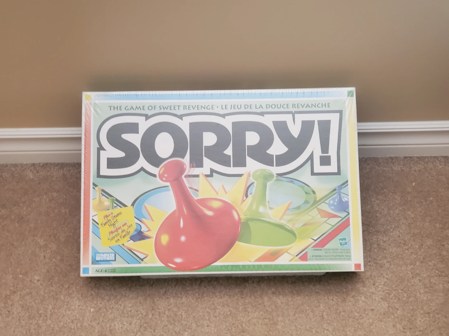 New sealed Sorry! Board Game - The Game of Sweet Revenge