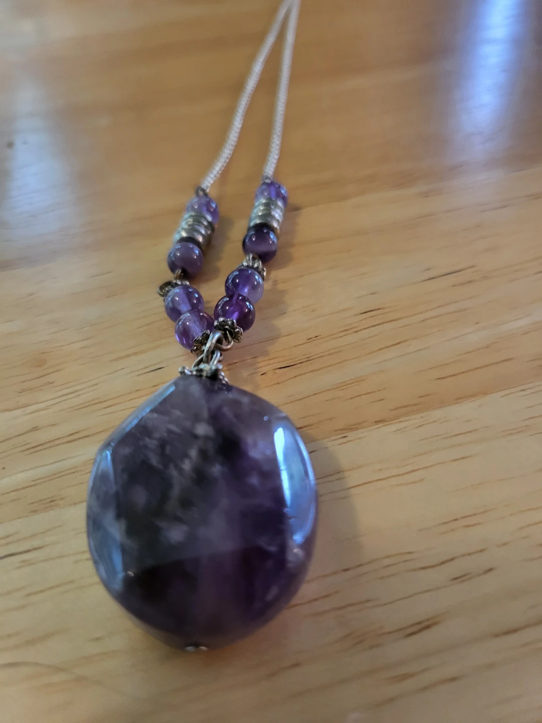 Amethyst and Sterling Silver Necklace