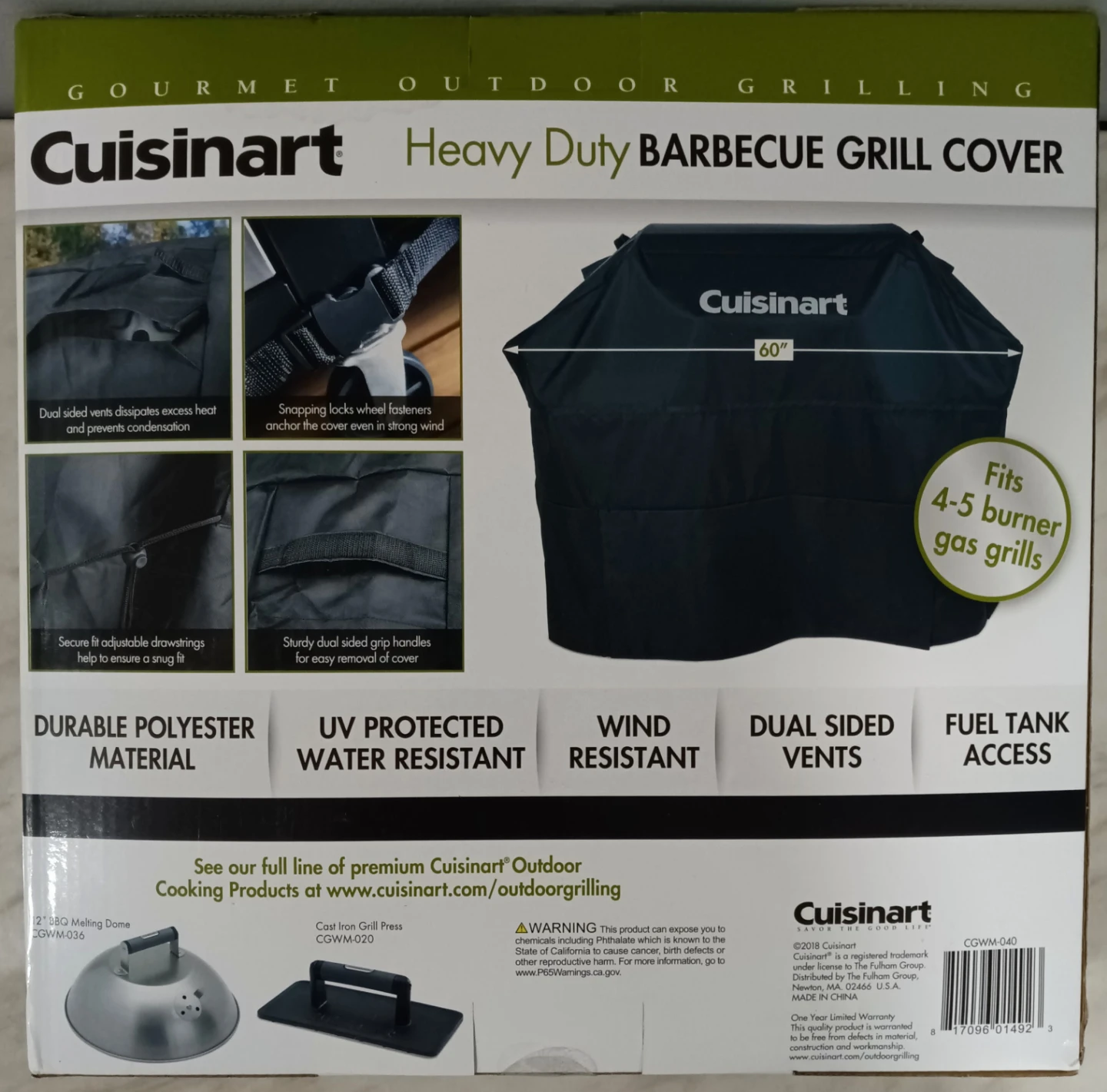 Cuisinart Heavy-Duty 4-5 Burner Gas Grill Cover (Brand New) - photo 2