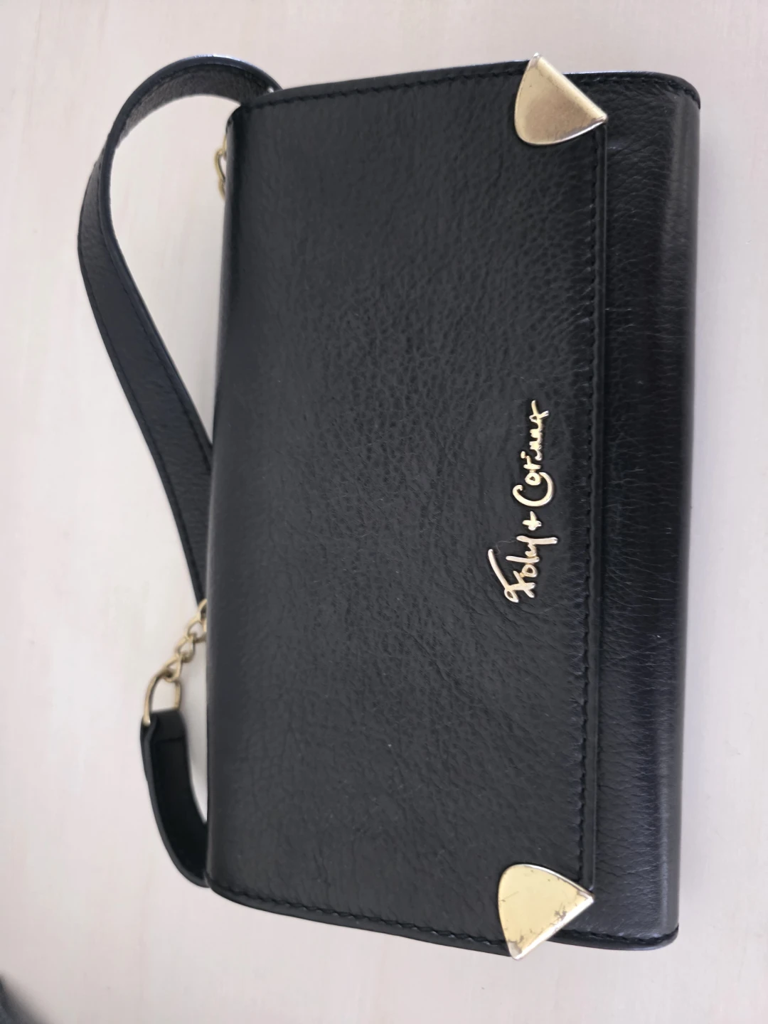 Foley + Corinna Black Leather Clutch/Wallet