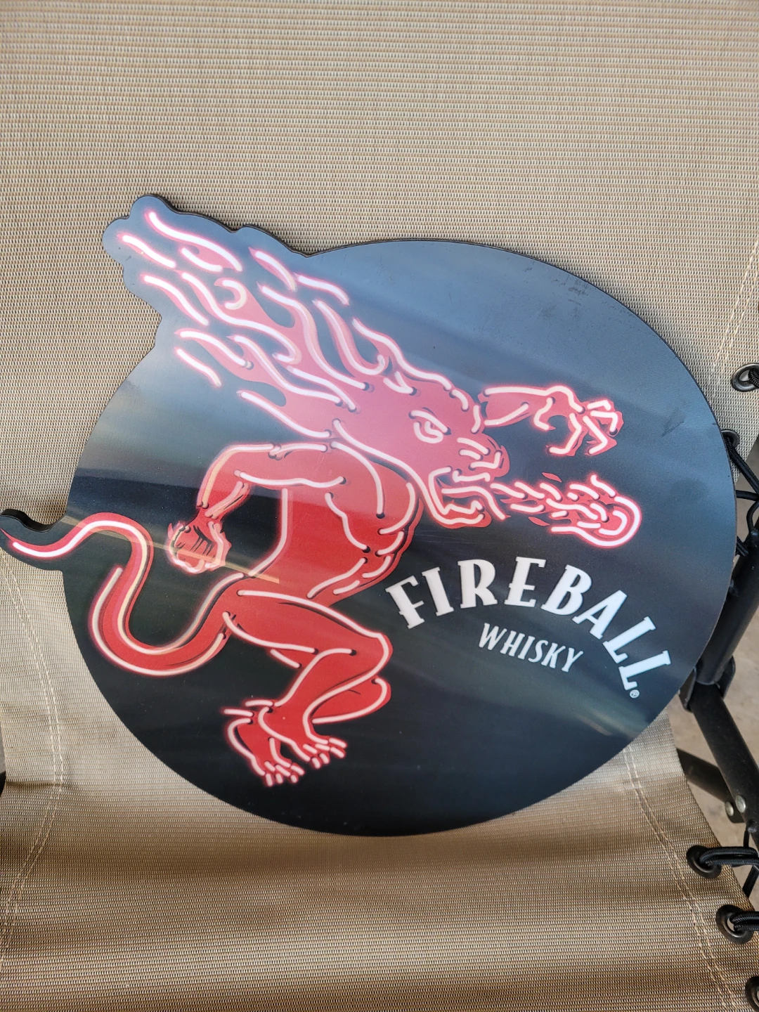 Fireball Whisky Sign 14 inch wood sign