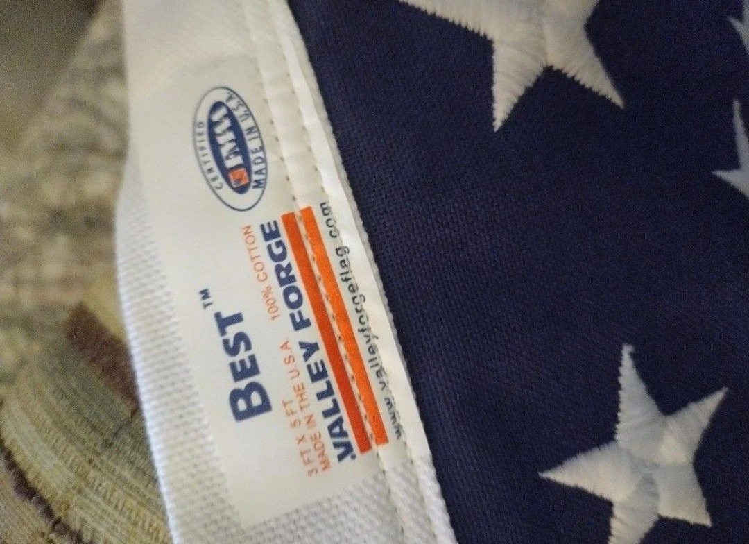 Valley Forge Flag 100% Cotton USA 250th Birthday 4th of July - photo 2