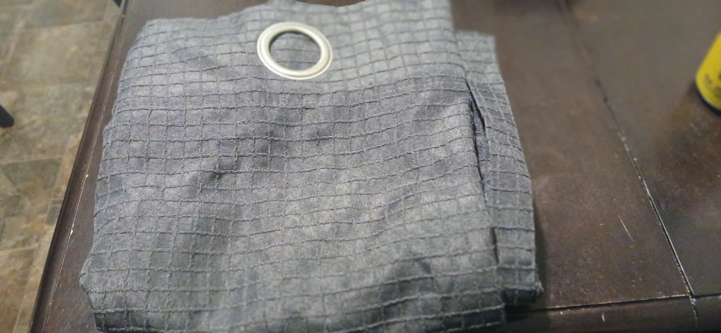 4 × Grey Textured Grommet Curtain Panel