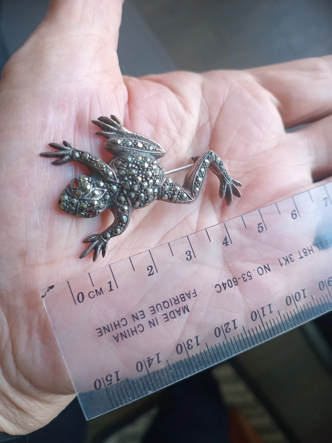 Sterling Silver Frog Brooch