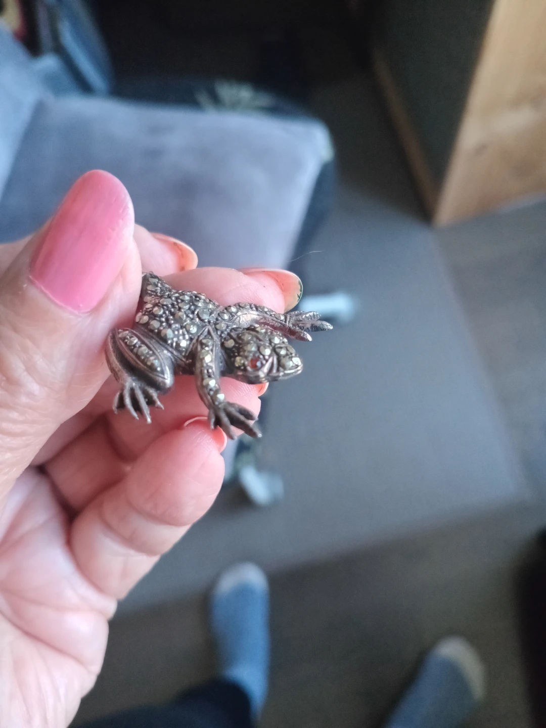 Sterling Silver Frog Brooch - photo 3