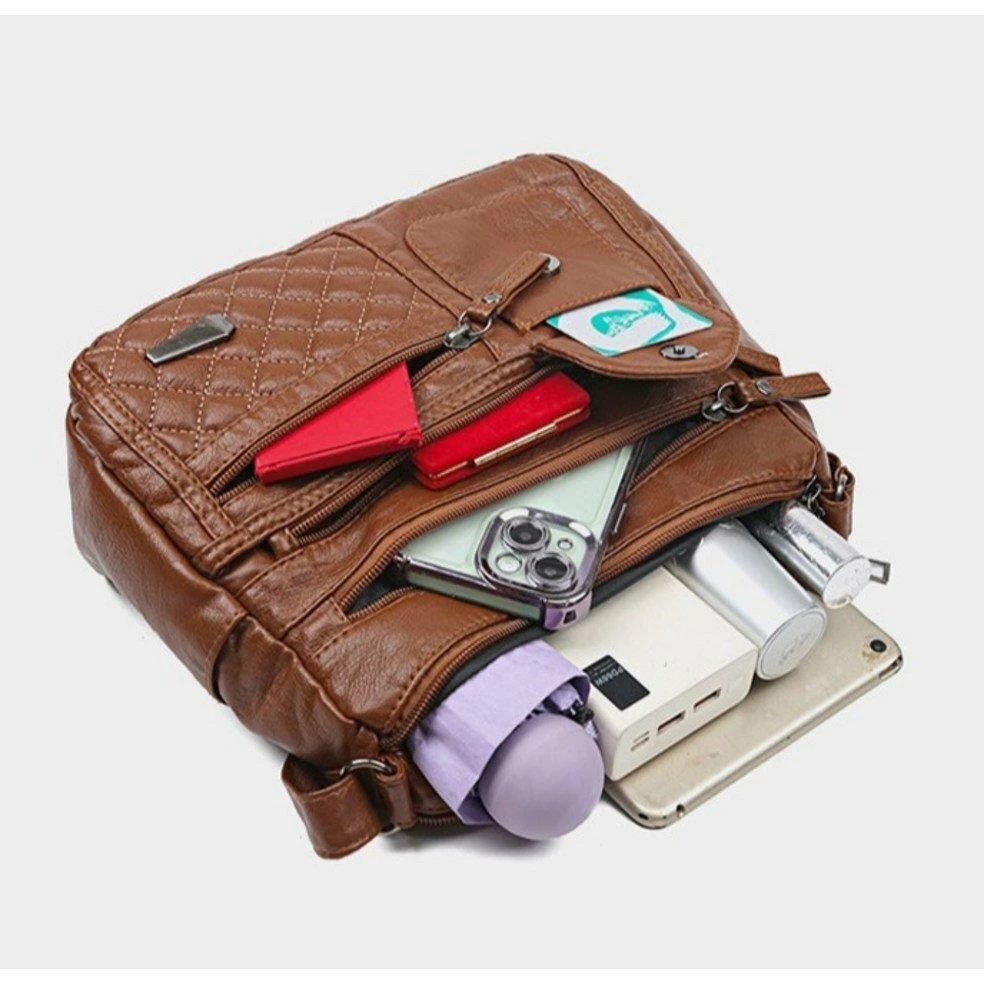 Brown Faux Leather Crossbody Purse - photo 3