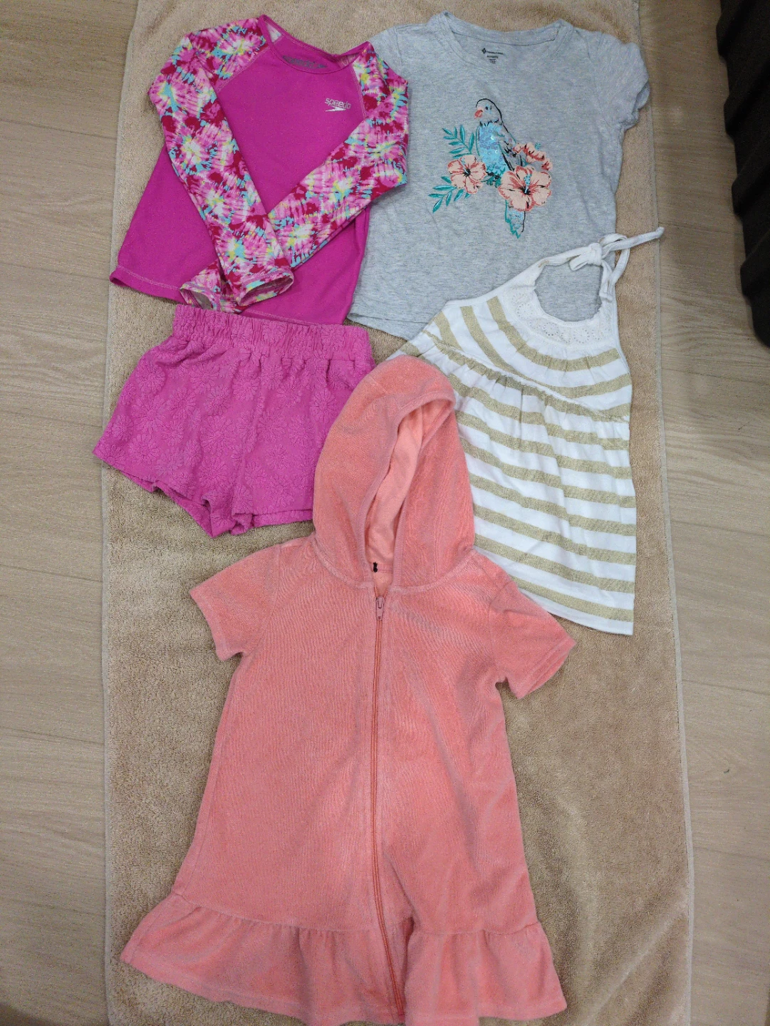 Swim cover up and shirts size 5/6