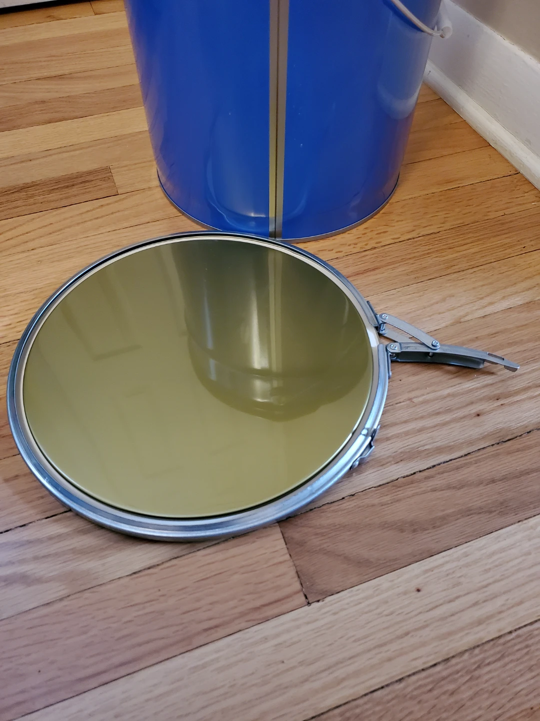 Blue Metal Pail with Lid - photo 3