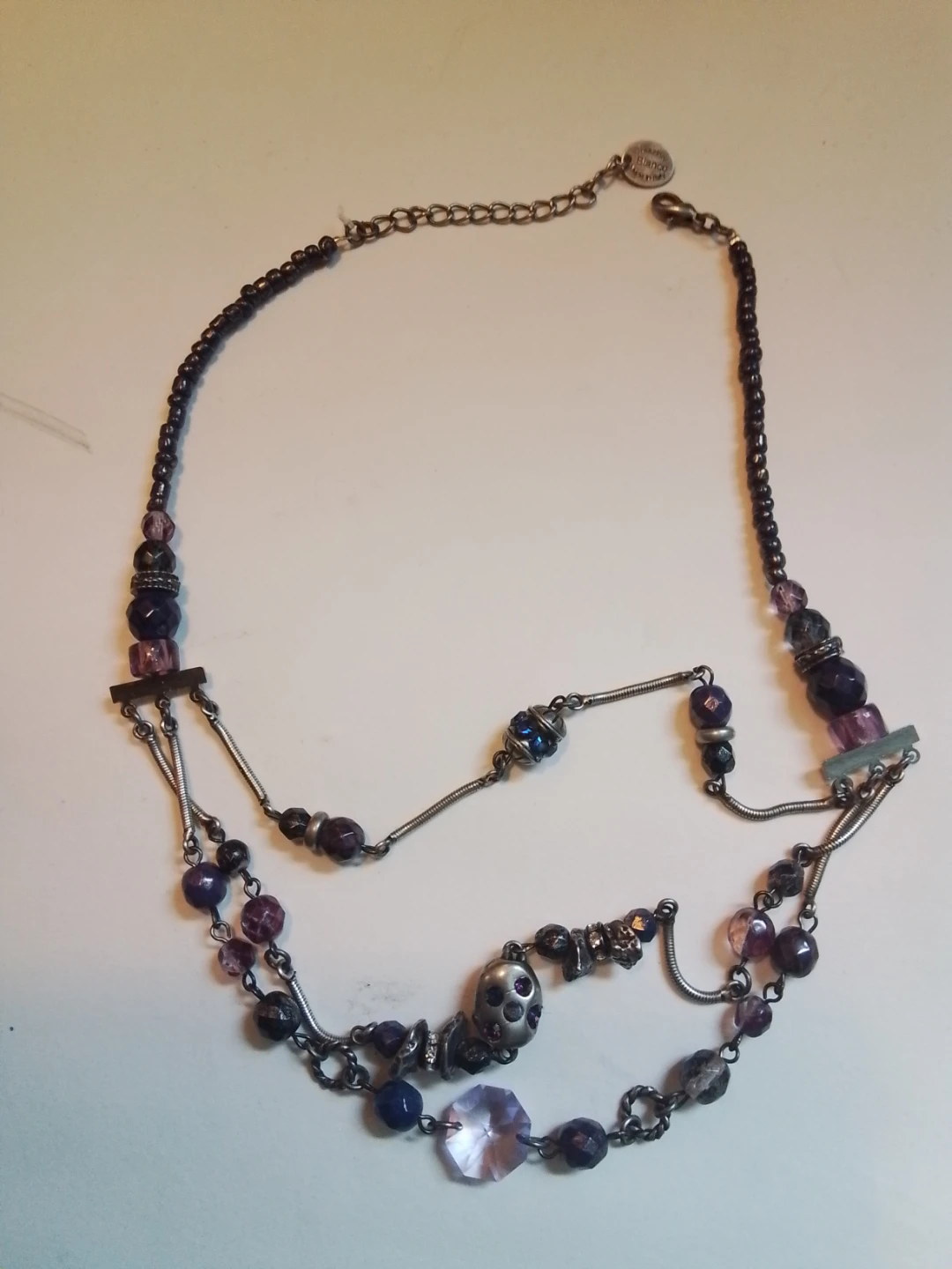 Creazioni Bianco Purple Beaded Multi-Strand Necklace Italy - photo 2