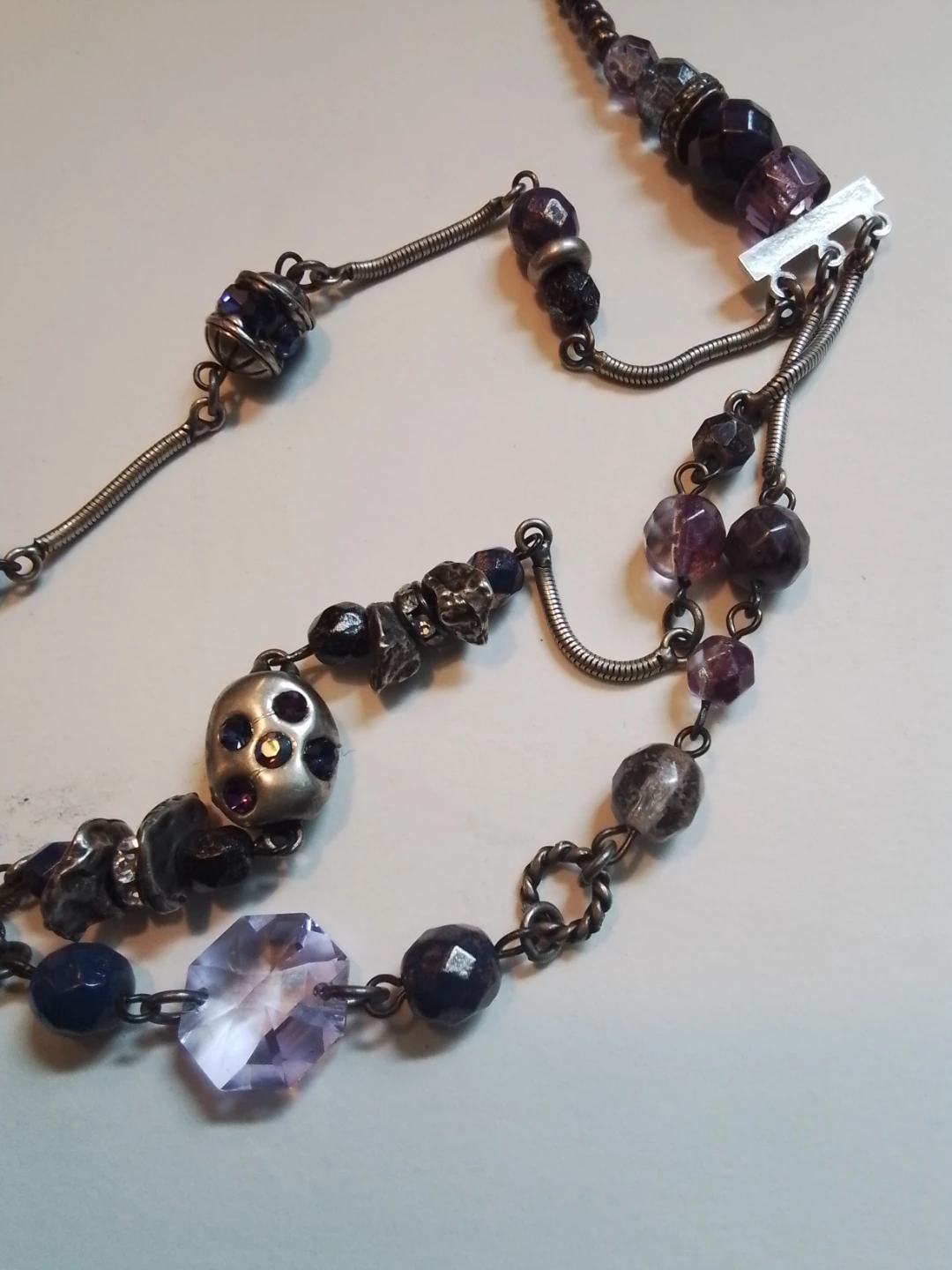 Creazioni Bianco Purple Beaded Multi-Strand Necklace Italy - photo 3