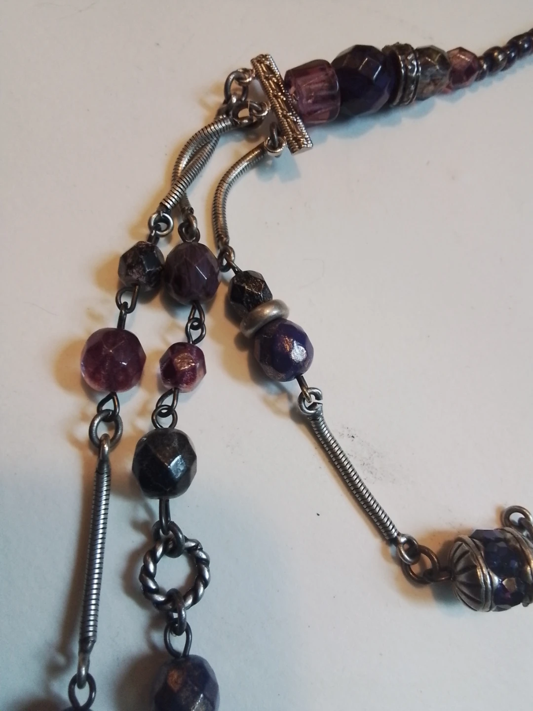 Creazioni Bianco Purple Beaded Multi-Strand Necklace Italy - photo 4