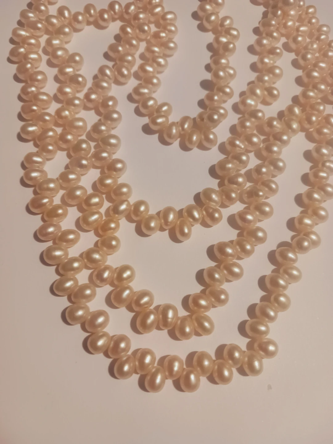Genuine Freshwater Pearls Long Necklace 38" - photo 2