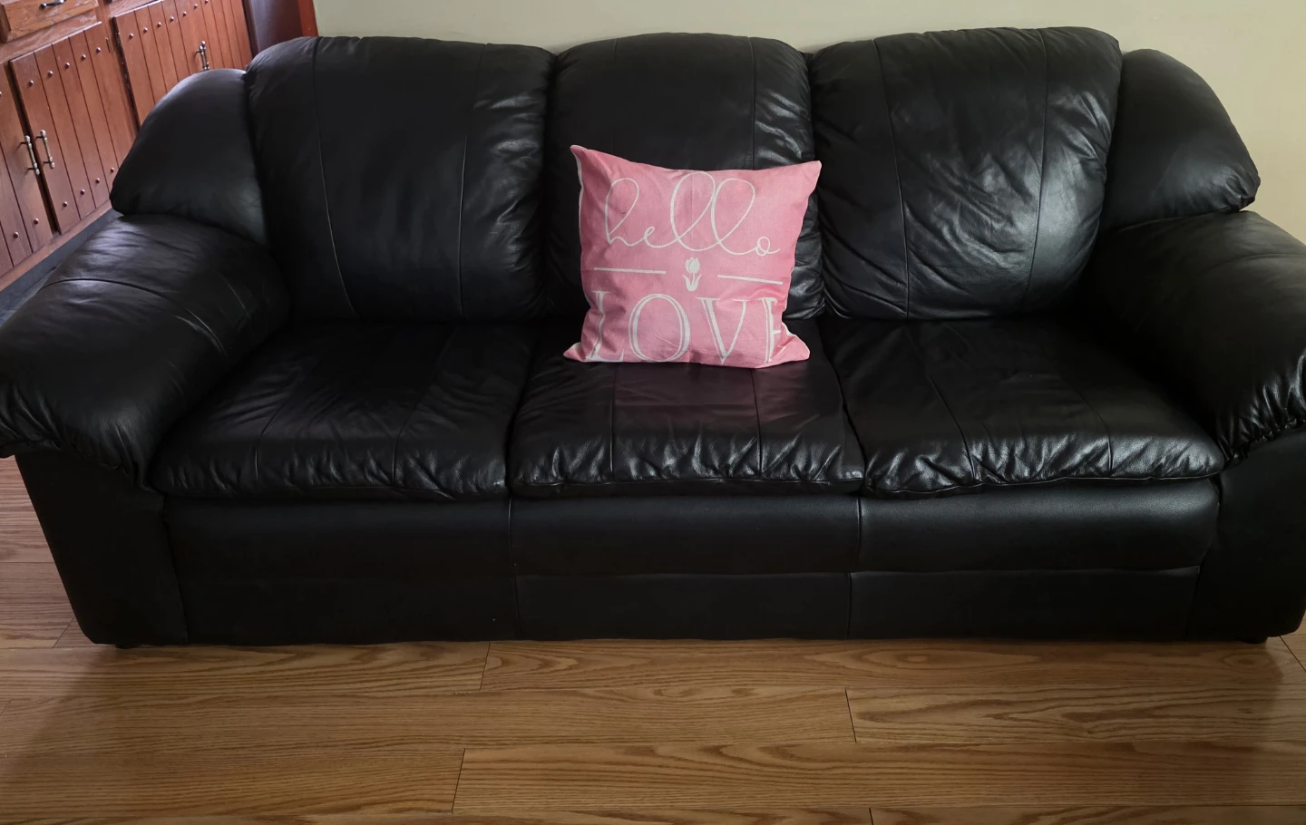 Black Leather Sofa