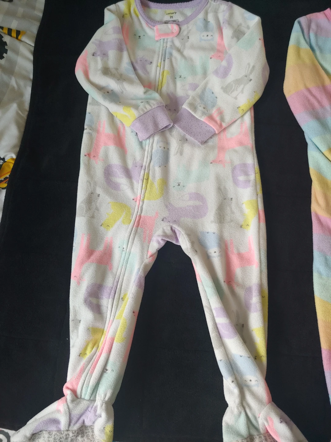 3 Baby Girls Footed Pajamas Bundle 2T ⚽ - photo 3