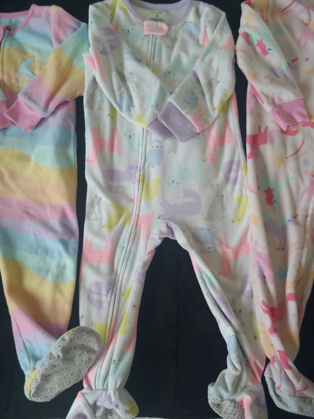 3 Baby Girls Footed Pajamas Bundle 2T ⚽ - photo 5