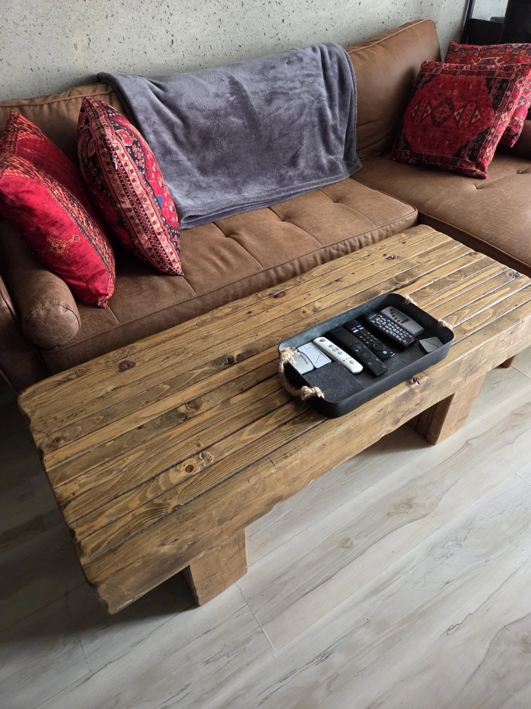 Rustic Wooden Coffee Table - photo 2