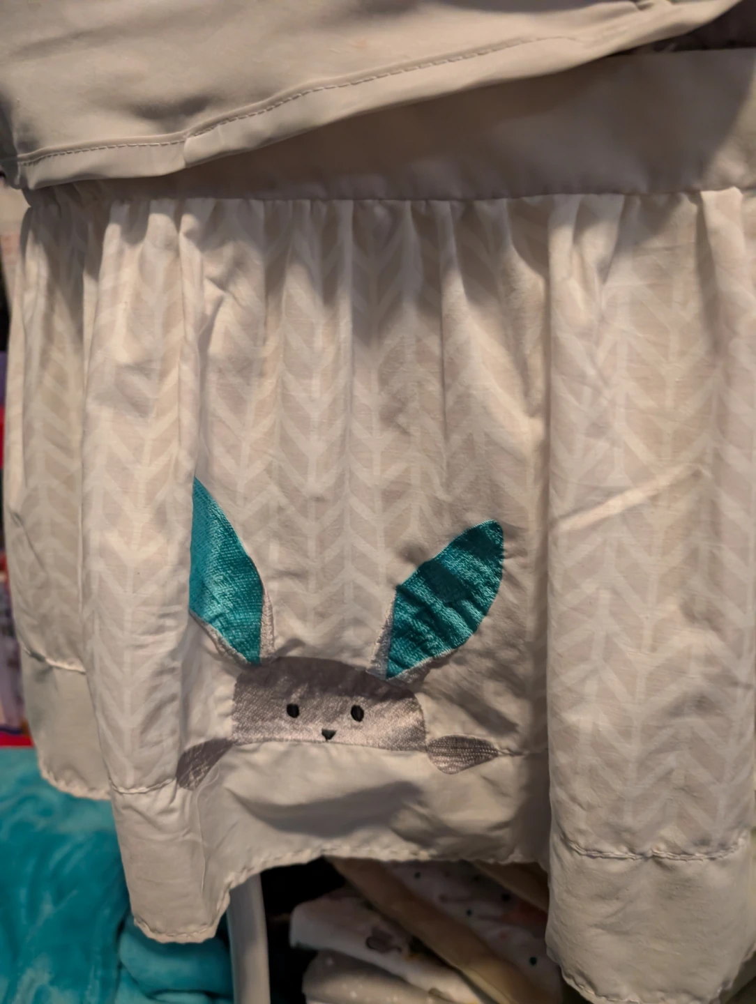 ⚽ Grey Baby Bassinet with Bunnies - photo 3