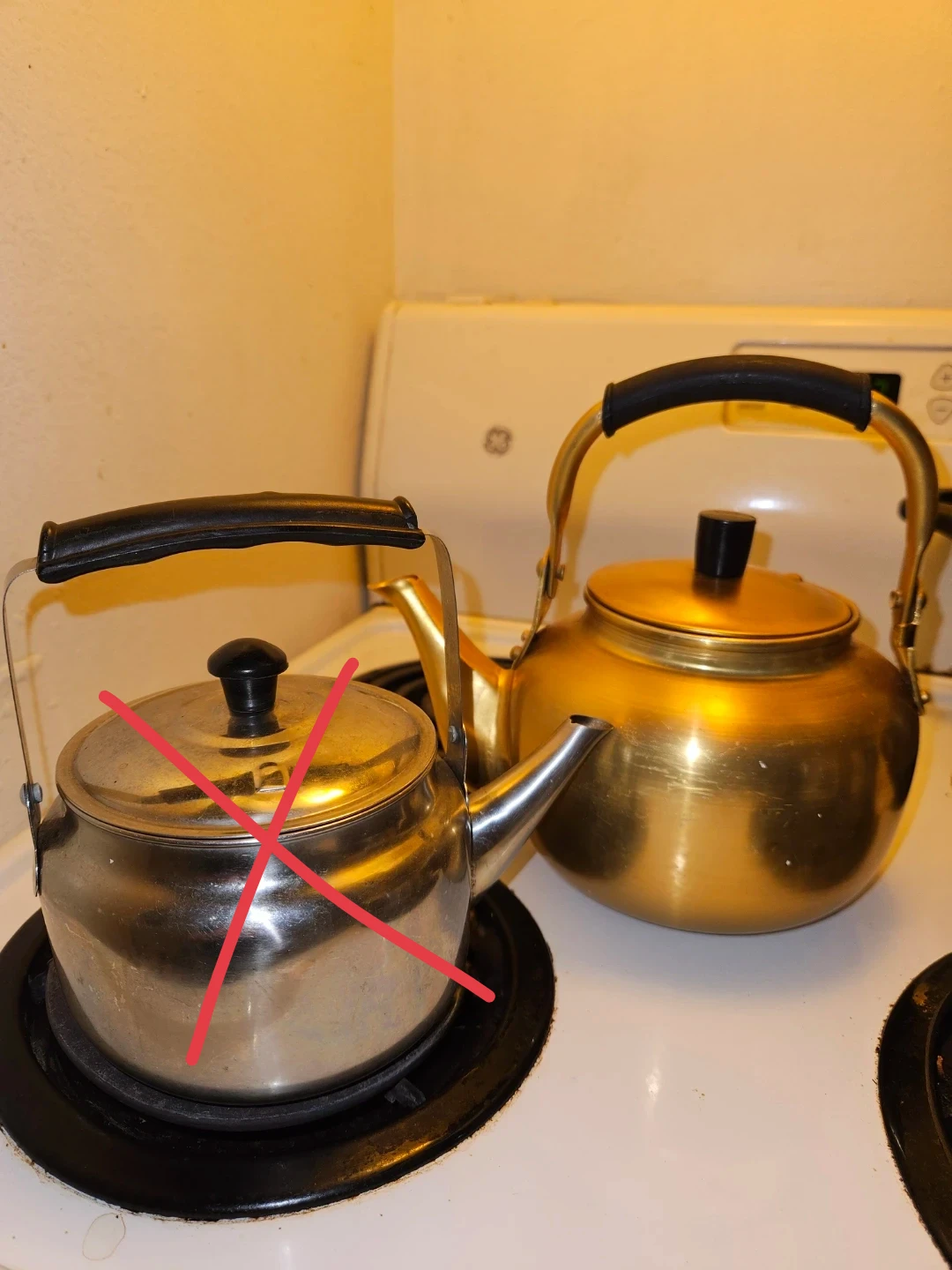 (Moving Sale)Stainless Steel & Brass Tea Kettle - photo 2