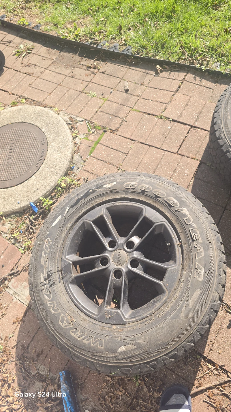 Set of 2 Jeep Wrangler Tires with Rims