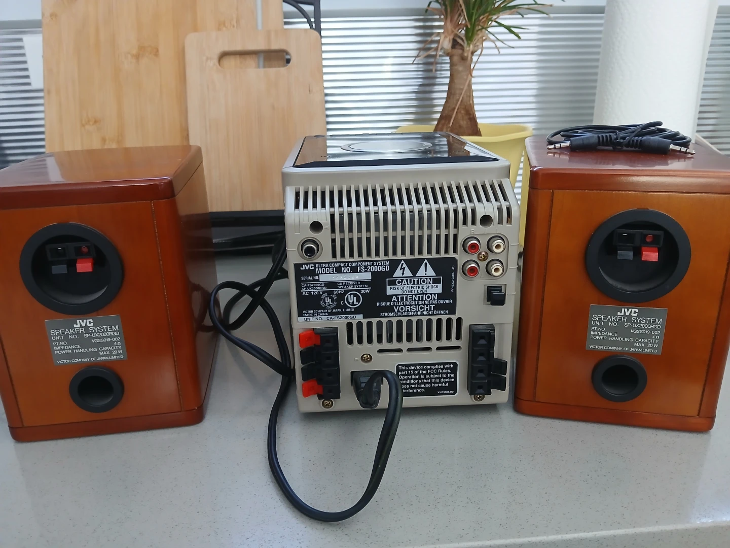 ⚽️JVC Ultra Compact Radio/CD FS-2000 Speakers - photo 3