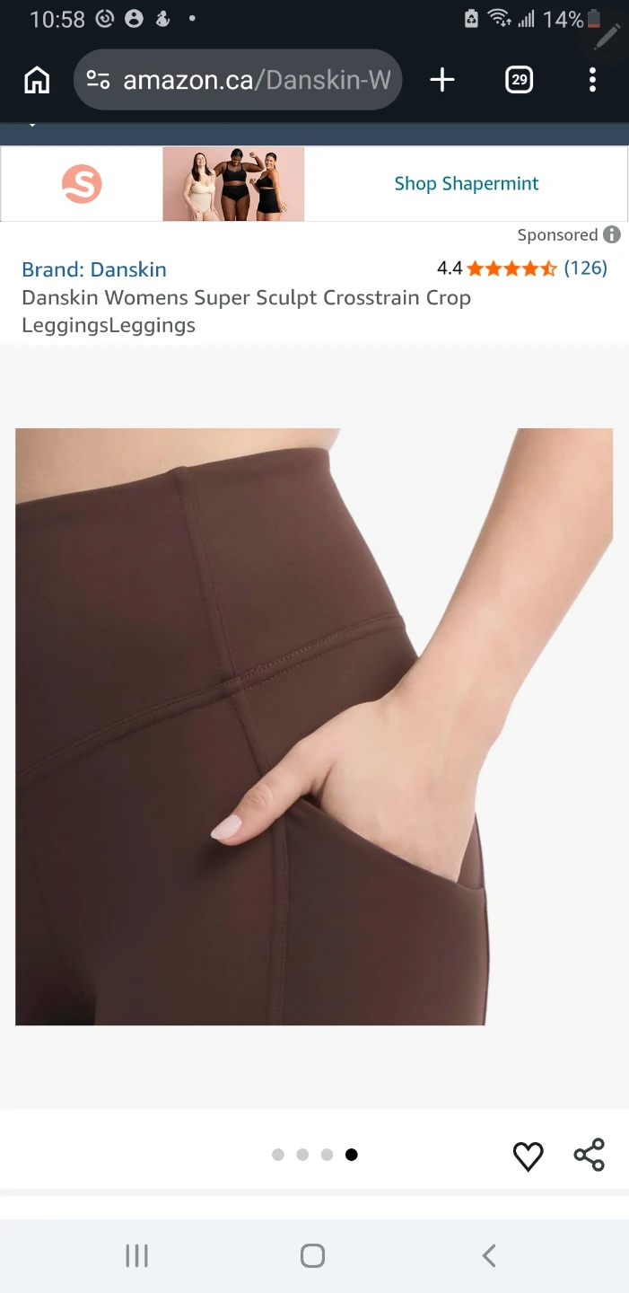 Brand new Daskin W Super Sculpt Crosstrain Crop Leggings M - photo 3