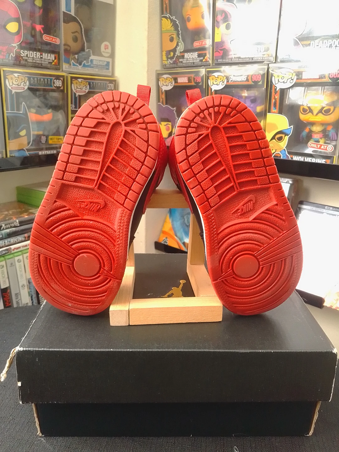 Air Jordan 1 Mid Toddler Shoes Red Black - photo 5